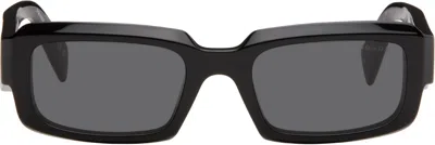 Prada Black ' Symbole' Sunglasses In 16k08z
