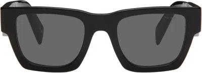 Prada Black ' Symbole' Sunglasses In 16k08z