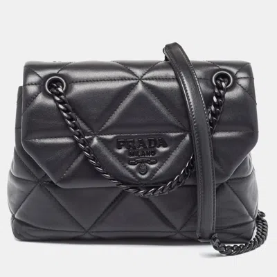 Pre-owned Prada Black Quilted Leather Spectrum Shoulder Bag