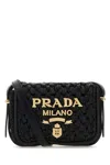 Prada Black Raffia Crossbody Bag