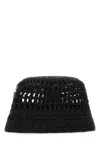 Shop Prada Black Raffia Hat