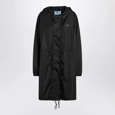 Prada Black Raincoat In Re-nylon Women