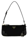 Prada Re-edition 2002 Small Leather Shoulder Bag In Black