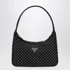 Prada Black Re-edition Handbag With Studs Women In Black