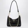 Prada Black Re-edition Mini Bag In Naplak Patent Leather Women In Black