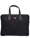 Prada Black Re-nylon & Leather Briefcase (authentic Pre-loved)