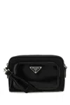 Prada Rectangular Nylon And Leather Crossbody Bag