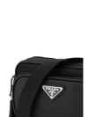 Prada Black Re-nylon And Leather Crossbody Bag