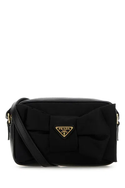 Prada Black Re-nylon And Nappa Leather Mini Crossbody Bag