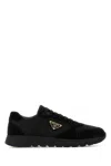 Prada Prax 01 Re-nylon And Brushed Leather Sneakers In Black