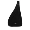Prada Re-nylon Logo-plaque Backpack In Black