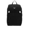 Prada Nylon Backpack With Adjustable Straps And Pockets In Black