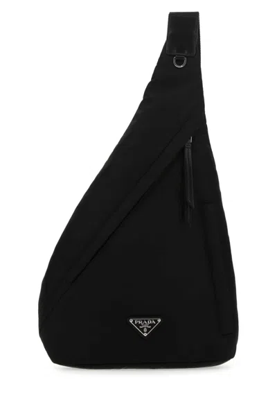 PRADA MEN BLACK RE-NYLON BACKPACK, ONESIZE LUXURY BACKPACKS FOR MEN DARVEYS