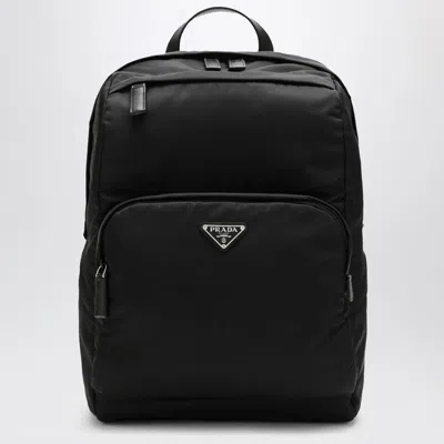 PRADA PRADA BLACK RE-NYLON BACKPACK MEN