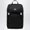 Prada Backpack In Re-nylon And Saffiano Leather In Black