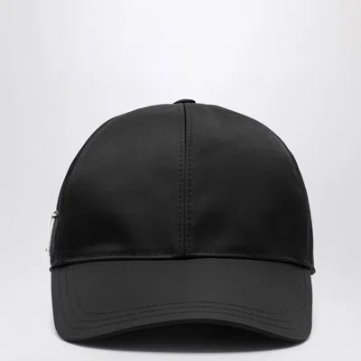 Prada Nylon Baseball Cap 6-panel Construction In Black