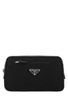 Prada Black Re-nylon Belt Bag In Black