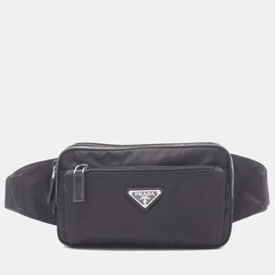 Pre-owned Prada Black Re Nylon Belt Bag