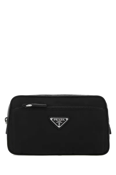 Prada Rectangular Re-nylon Belt Bag In Nero