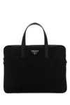 Prada Re-nylon And Saffiano Leather Briefcase