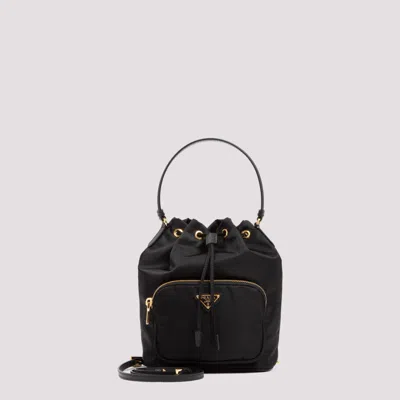 PRADA BLACK RE-NYLON BUCKET BAG
