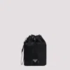 Prada Black Re-nylon Bucket Bag In Black