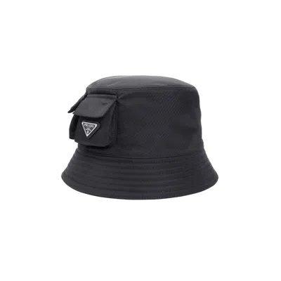 Prada Black Re-nylon Bucket Hat
