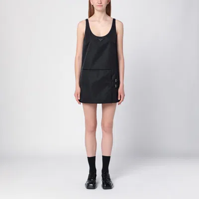PRADA PRADA BLACK RE-NYLON CAMISOLE DRESS