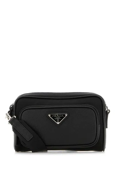 PRADA BLACK RE-NYLON CROSSBODY BAG