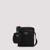 Prada Re-nylon And Leather Shoulder Bag In Black