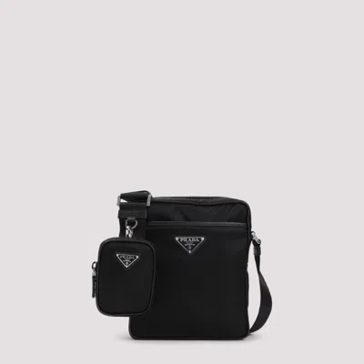 PRADA BLACK RE-NYLON CROSSBODY BAG