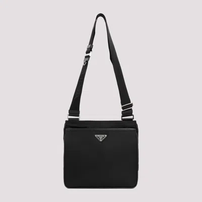 PRADA BLACK RE-NYLON CROSSBODY BAG