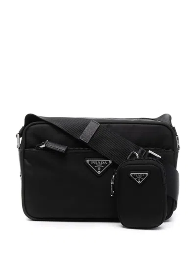 PRADA BLACK RE-NYLON CROSSBODY BAG