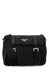 Prada Borsa A Tracolla In Re-nylon Nero Donna In Nero