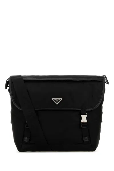 Prada Black Re-nylon Crossbody Bag In Nero