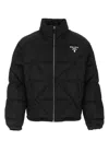 Prada Quilted High Collar Down Jacket In F0002