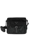 Prada Black Re-nylon Front Pocket Shoulder Bag (authentic Pre-loved)