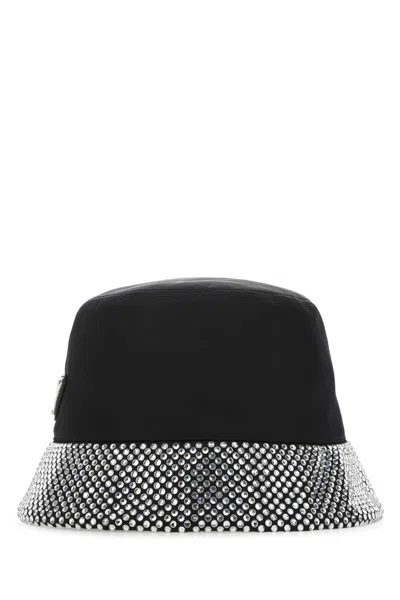 Prada Re-nylon Crystal-embellished Bucket Hat In Multicolour
