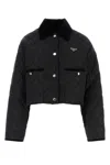 Prada Kurze Jacke Aus Leichtem Re-nylon In Nero