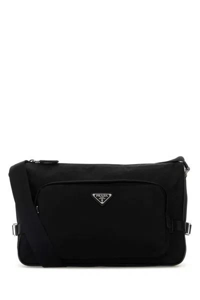 PRADA BLACK RE-NYLON LARGE CROSSBODY BAG