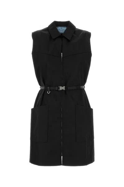 Prada Black Re-nylon Mini Dress