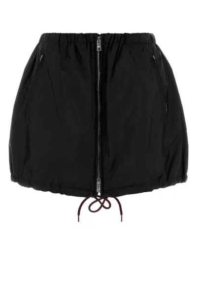 Prada Black Re Nylon Mini Skirt