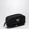 Prada Rectangular Shape Beauty Case With Wrist Strap In Black