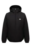 Prada Black Re-nylon Padded Jacket In Black
