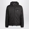 Prada Triangle Logo Padded Jacket In Black