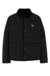 Prada Quilted Jacket In Re-nylon In Nero