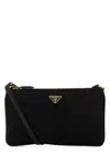 Prada Triangle-logo Shoulder Bag In Nero