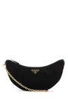 Prada Womens Black Re-nylon Brand-plaque Shoulder Bag