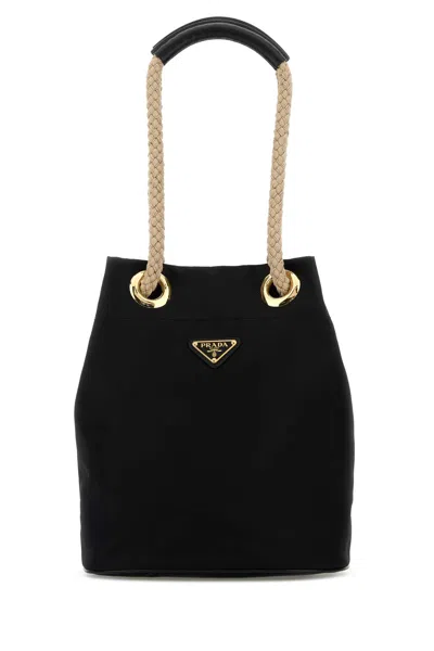 PRADA BLACK RE-NYLON PRADA MARINER BUCKET BAG