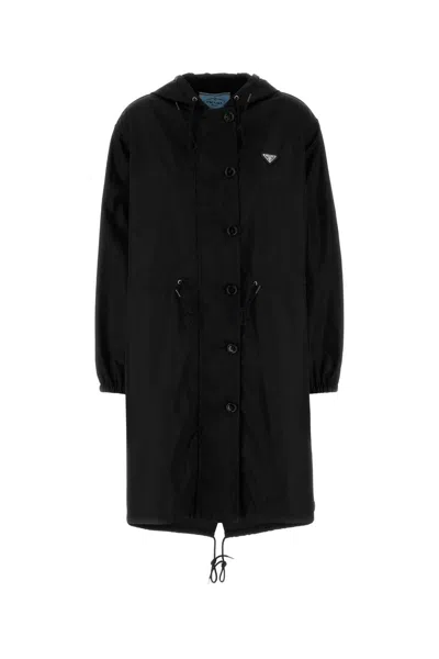Prada Black Re-nylon Raincoat